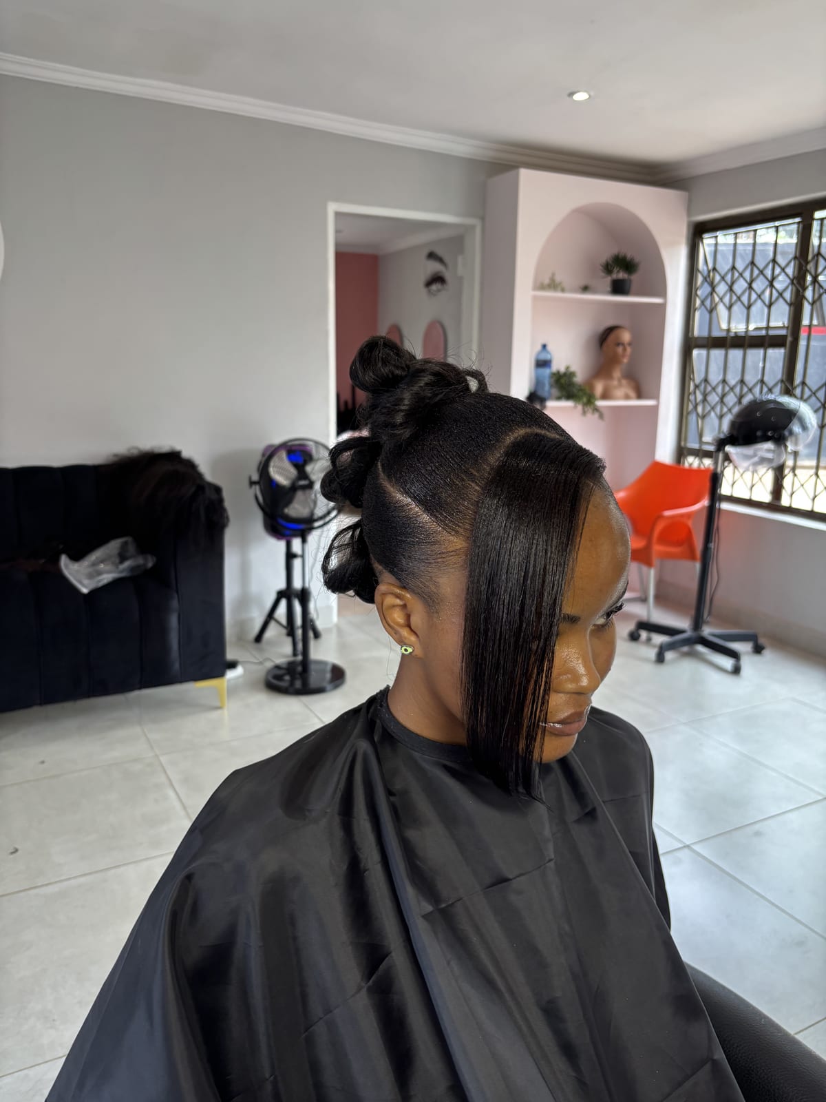 2/3 bun ponytail style
