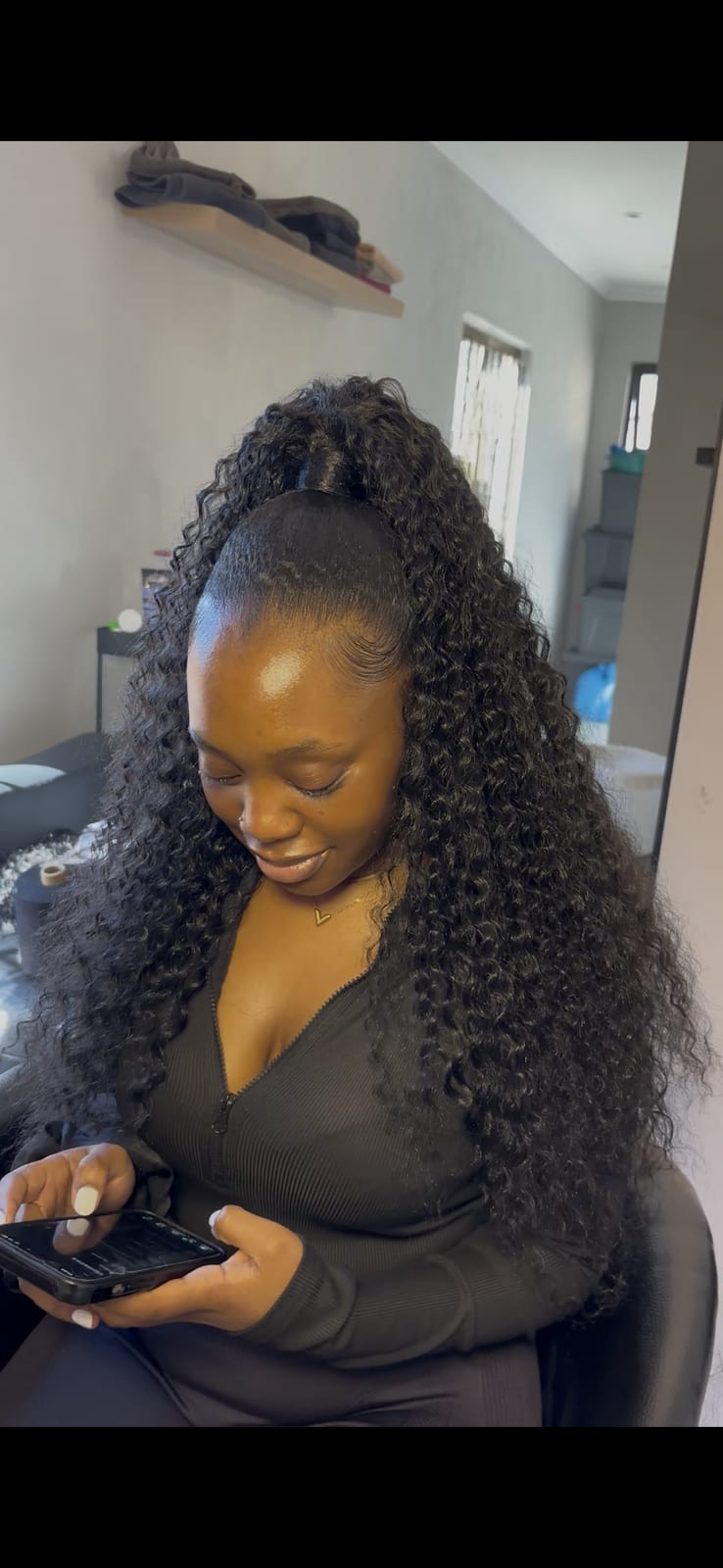 Half up half down style